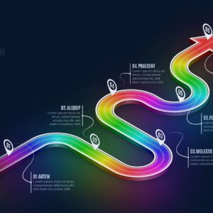Abstract airplane route graphic for flight booking assistance